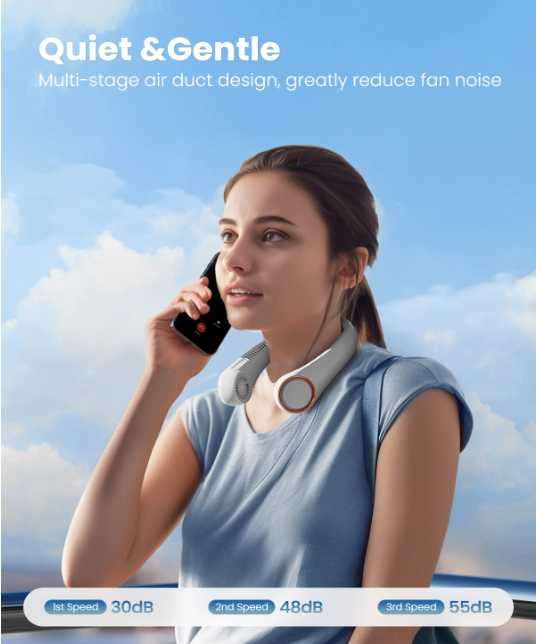 Portable Neck Fan, Hands Free Bladeless Fan