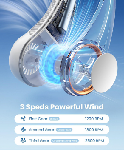 Portable Neck Fan, Hands Free Bladeless Fan