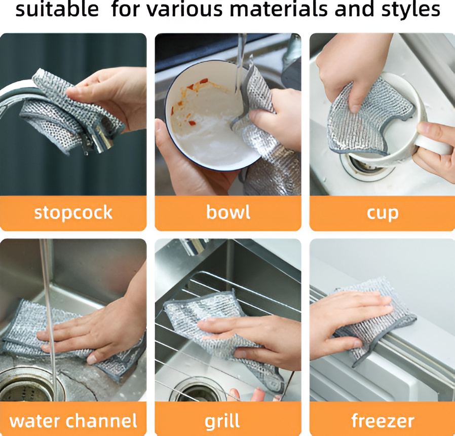 Multipurpose Wire Dishwashing Rags .